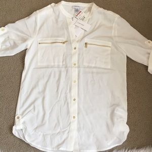 White Calvin Klein Blouse